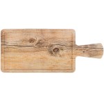 Elite Global Solutions M127RCFP Fo Bwa Rectangular Faux Driftwood Serving Board with Full Pocket and Handle - 12