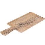 Elite Global Solutions M127RCFP Fo Bwa Rectangular Faux Driftwood Serving Board with Full Pocket and Handle - 12