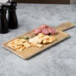 Elite Global Solutions M127RCFP Fo Bwa Rectangular Faux Driftwood Serving Board with Full Pocket and Handle - 12