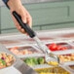 Vollrath 6422120 Jacob's Pride® 1 oz. Black Perforated Oval Spoodle® Portion Spoon