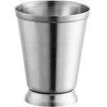 Acopa Alchemy 16 oz. Customizable Stainless Steel Mint Julep Cup with Beaded Detailing - 12/Pack