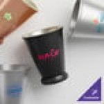 Acopa Alchemy 16 oz. Customizable Stainless Steel Mint Julep Cup with Beaded Detailing - 12/Pack
