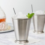 Acopa Alchemy 16 oz. Customizable Stainless Steel Mint Julep Cup with Beaded Detailing - 12/Pack