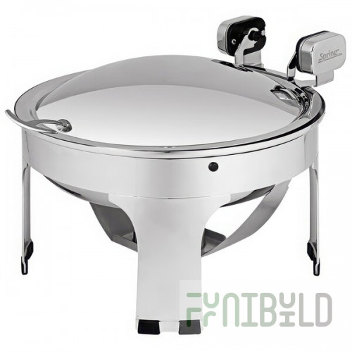 Spring USA Seasons 4 Qt. Round Stainless Steel Induction Chafer with Stand 3372-6/36
