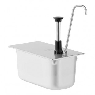Server Tall Spout Stainless Steel 1 oz. Pump with Lid for 1/3 Size 6 Server Tall Spout Stainless Steel 1 oz. Pump with Lid for 1/3 Size 6