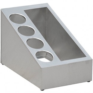 Steril-Sil VTC-3SP-4 5-Hole Narrow Combination Stainless Steel Countertop Condiment Dispenser