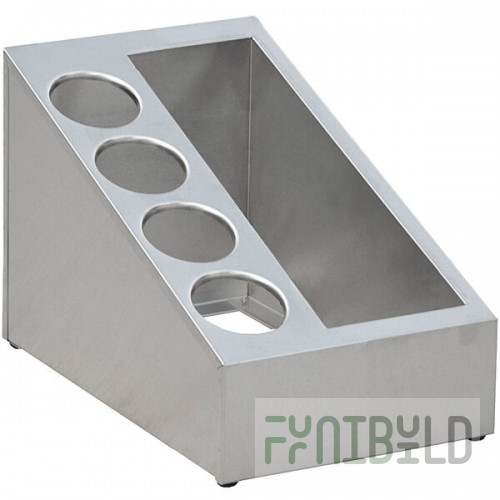 Steril-Sil VTC-3SP-4 5-Hole Narrow Combination Stainless Steel Countertop Condiment Dispenser