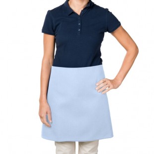 Intedge Light Blue Poly-Cotton 4-Way Waist Apron - 38 Intedge Light Blue Poly-Cotton 4-Way Waist Apron - 38