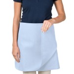 Intedge Light Blue Poly-Cotton 4-Way Waist Apron - 38 Intedge Light Blue Poly-Cotton 4-Way Waist Apron - 38