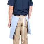 Intedge Light Blue Poly-Cotton 4-Way Waist Apron - 38 Intedge Light Blue Poly-Cotton 4-Way Waist Apron - 38