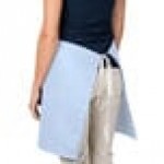 Intedge Light Blue Poly-Cotton 4-Way Waist Apron - 38 Intedge Light Blue Poly-Cotton 4-Way Waist Apron - 38