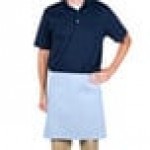 Intedge Light Blue Poly-Cotton 4-Way Waist Apron - 38 Intedge Light Blue Poly-Cotton 4-Way Waist Apron - 38