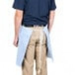 Intedge Light Blue Poly-Cotton 4-Way Waist Apron - 38 Intedge Light Blue Poly-Cotton 4-Way Waist Apron - 38