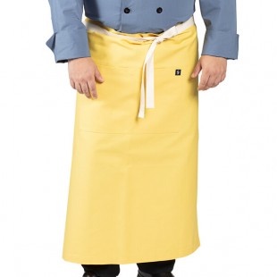 Uncommon Chef 3119 Egg Customizable 100% Cotton Canvas Marvel Bistro Apron with Natural Webbing and 1 Pocket - 33