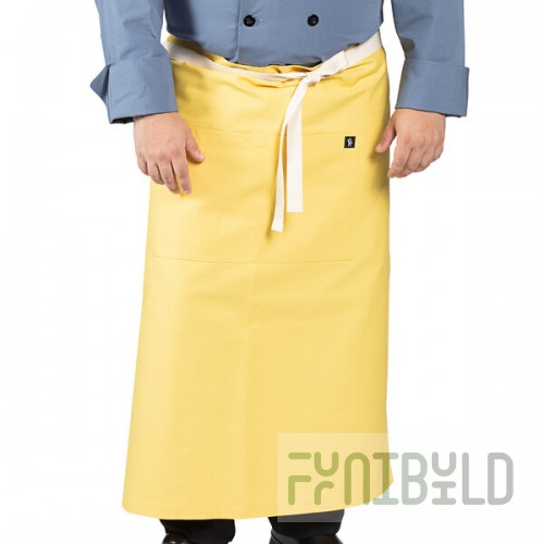Uncommon Chef 3119 Egg Customizable 100% Cotton Canvas Marvel Bistro Apron with Natural Webbing and 1 Pocket - 33
