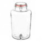 Acopa 5 Gallon Hammered Glass Hands-Free Beverage Dispenser