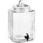 Acopa 5 Gallon Hammered Glass Hands-Free Beverage Dispenser