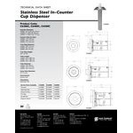 San Jamar C6400C Stainless Steel In-Counter 12 - 24 oz. Cup Dispenser - 23 1/2 San Jamar C6400C Stainless Steel In-Counter 12 - 24 oz. Cup Dispenser - 23 1/2