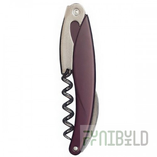 Franmara 3281-03 Ketos Waiter's Corkscrew with Burgundy Anodized Aluminum Handle
