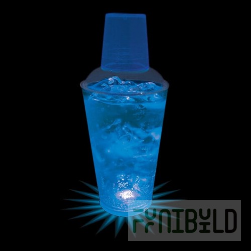 16 oz. Customizable Plastic Shaker with Blue LED Light - 50/Case