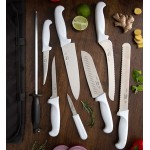 Choice 9 Piece Knife Set with White Handles