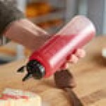 OXO 11219400 Good Grips 16 oz. Clear Standard Chef's Squeeze Bottle with Black Cap OXO 11219400 Good Grips 16 oz. Clear Standard Chef's Squeeze Bottle with Black Cap