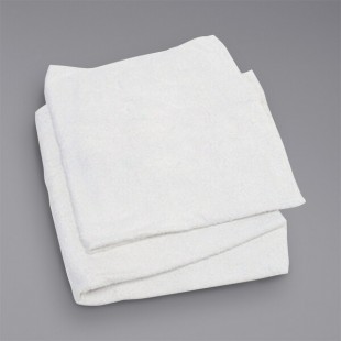 Hospeco Multi-Purpose White Terry Cloth Towels in Bulk 53725 - 25 lb.