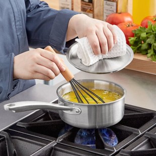 Vigor SS3 Series 1.5 Qt. Tri-Ply Stainless Steel Sauce Pan / Butter Warmer with Cover Vigor SS3 Series 1.5 Qt. Tri-Ply Stainless Steel Sauce Pan / Butter Warmer with Cover