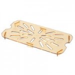 Carlisle 3088113 StorPlus 1/4 Size Amber High Heat Plastic Food Pan - 4