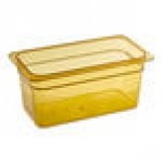 Carlisle 3086213 StorPlus 1/3 Size Amber High Heat Plastic Food Pan - 6
