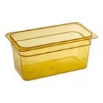 Carlisle 3086213 StorPlus 1/3 Size Amber High Heat Plastic Food Pan - 6