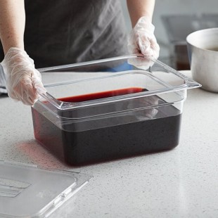 Vigor 1/2 Size Clear Polycarbonate Food Pan - 6