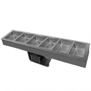 Delfield 8186-EFP Six Pan Drop In LiquiTec Refrigerated Cold Food Well Delfield 8186-EFP Six Pan Drop In LiquiTec Refrigerated Cold Food Well