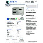 Hoshizaki Steelheart B Series UR48B-D4 48 Hoshizaki Steelheart B Series UR48B-D4 48