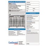 Continental Refrigerator 3RENGD 85 1/2 Continental Refrigerator 3RENGD 85 1/2