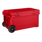 CaterGator CG65REDW Red 65 Qt. Mobile Rotomolded Outdoor Cooler / Ice Chest