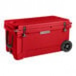 CaterGator CG65REDW Red 65 Qt. Mobile Rotomolded Outdoor Cooler / Ice Chest