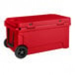 CaterGator CG65REDW Red 65 Qt. Mobile Rotomolded Outdoor Cooler / Ice Chest
