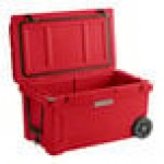 CaterGator CG65REDW Red 65 Qt. Mobile Rotomolded Outdoor Cooler / Ice Chest