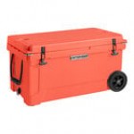 CaterGator CG65REDW Red 65 Qt. Mobile Rotomolded Outdoor Cooler / Ice Chest