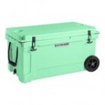 CaterGator CG65REDW Red 65 Qt. Mobile Rotomolded Outdoor Cooler / Ice Chest