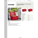 CaterGator CG65REDW Red 65 Qt. Mobile Rotomolded Outdoor Cooler / Ice Chest