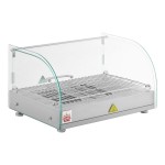 Carnival King HDCG1A Silver Curved Glass Full Service Hot Food Display Case with 1 Shelf - 120V, 800W