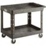 Lavex Large Black 2-Shelf Utility Cart - 40 3/4 Lavex Large Black 2-Shelf Utility Cart - 40 3/4