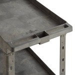 Lavex Large Black 2-Shelf Utility Cart - 40 3/4 Lavex Large Black 2-Shelf Utility Cart - 40 3/4