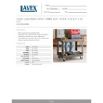 Lavex Large Black 2-Shelf Utility Cart - 40 3/4 Lavex Large Black 2-Shelf Utility Cart - 40 3/4