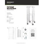 Regency 16 Pan Aluminum End Load Sheet / Bun Pan Rack for Reach-Ins - Unassembled Regency 16 Pan Aluminum End Load Sheet / Bun Pan Rack for Reach-Ins - Unassembled