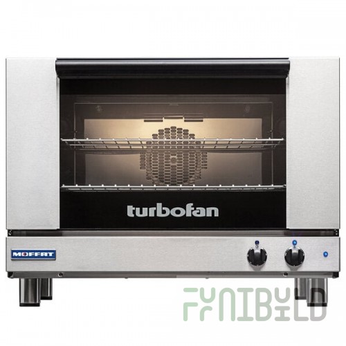 Moffat E27M2-P Turbofan Single Deck Full Size 2 Pan Electric Convection Oven with Mechanical Controls - 208V, 1 Phase, 2.7 kW