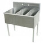 Advance Tabco 4-3-48 Three Compartment Stainless Steel Commercial Sink - 48