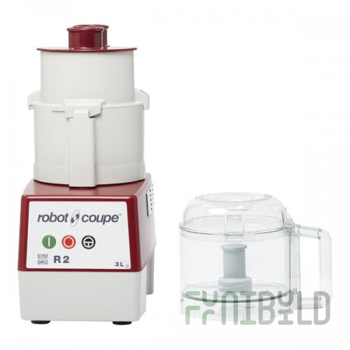Robot Coupe R2NCLR Combination Food Processor with 3 Qt. / 3 Liter Clear Bowl, Continuous Feed & 2 Discs - 1 hp